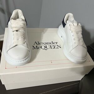 Alexander McQueen kids sneakers, size 26, blue and white